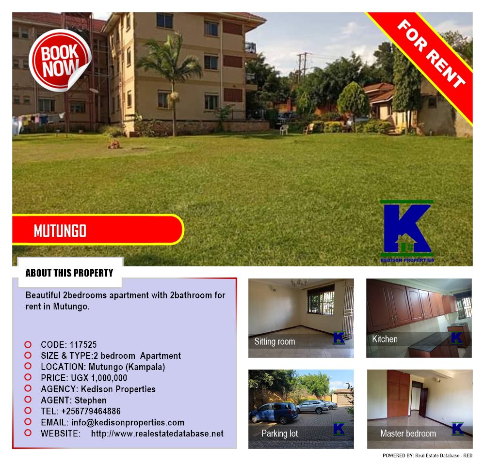 2 bedroom Apartment  for rent in Mutungo Kampala Uganda, code: 117525