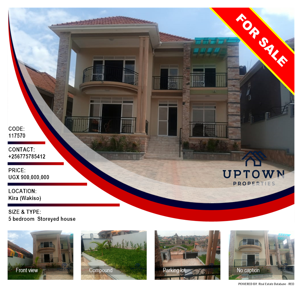 5 bedroom Storeyed house  for sale in Kira Wakiso Uganda, code: 117570