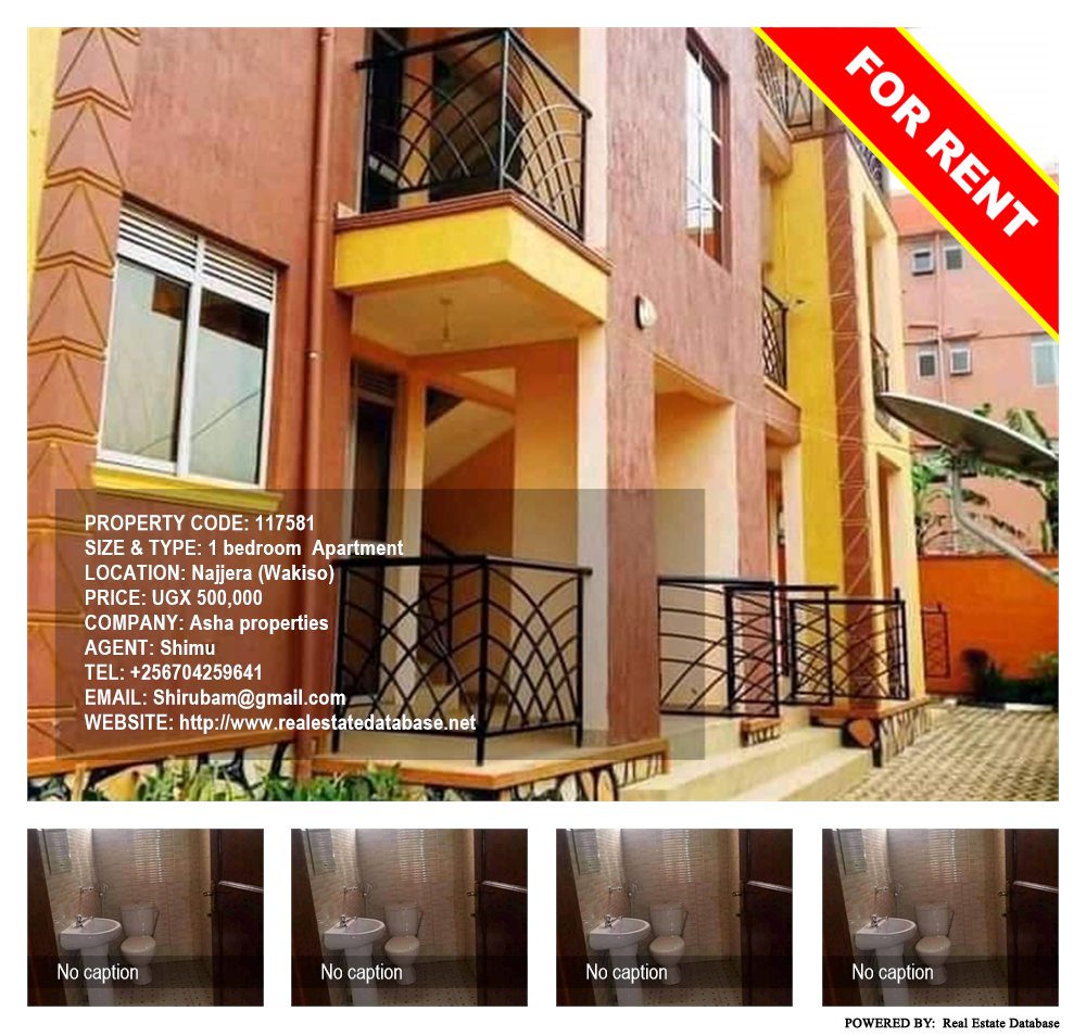1 bedroom Apartment  for rent in Najjera Wakiso Uganda, code: 117581