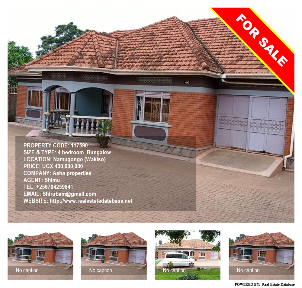 4 bedroom Bungalow  for sale in Namugongo Wakiso Uganda, code: 117590