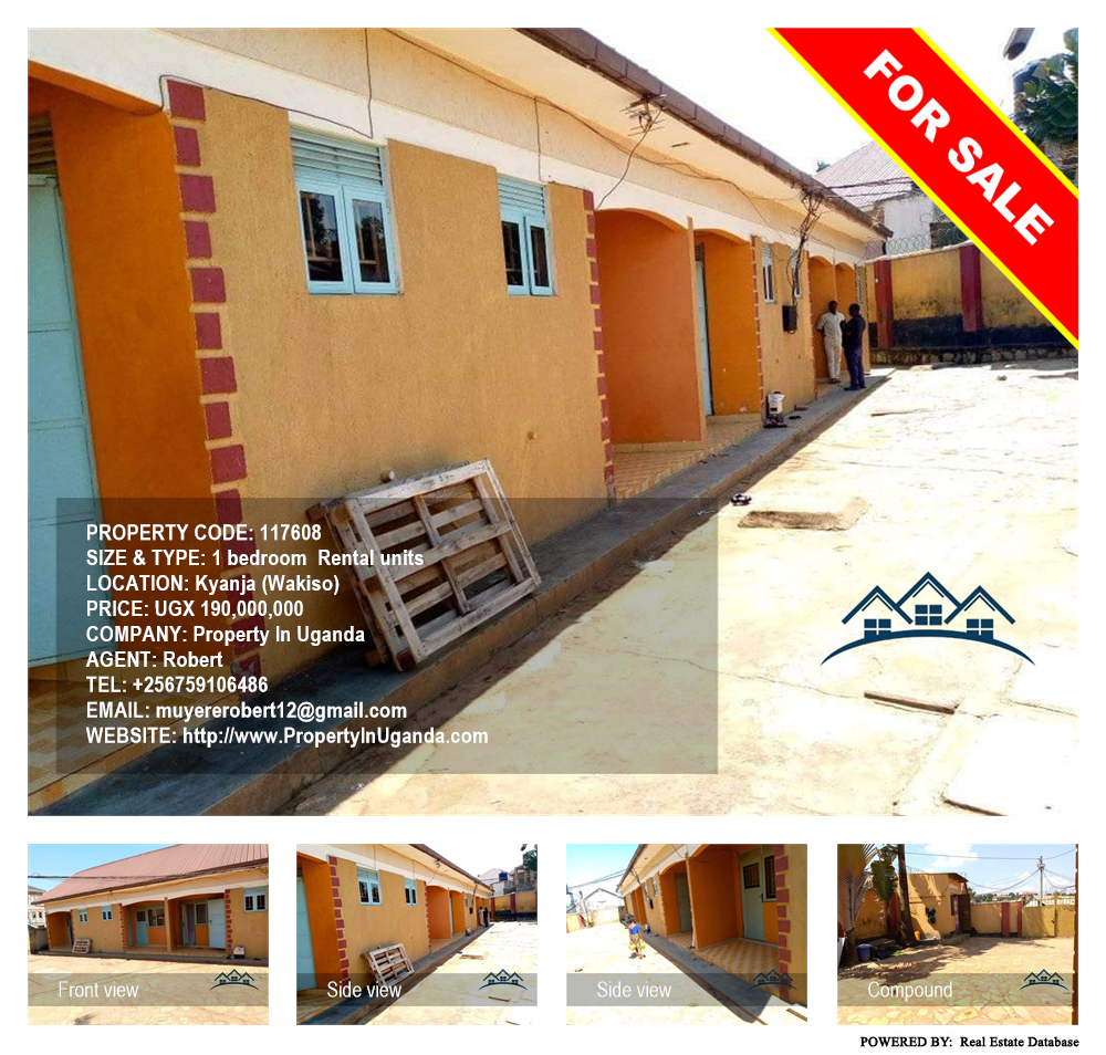 1 bedroom Rental units  for sale in Kyanja Wakiso Uganda, code: 117608