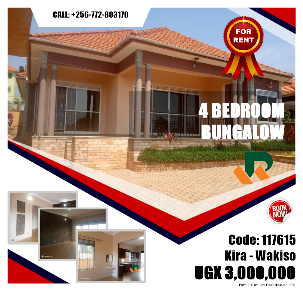 4 bedroom Bungalow  for rent in Kira Wakiso Uganda, code: 117615