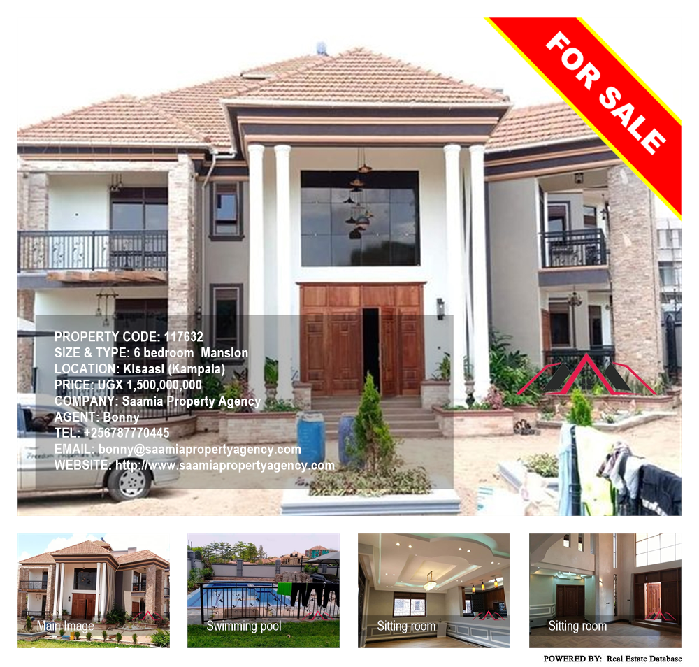 6 bedroom Mansion  for sale in Kisaasi Kampala Uganda, code: 117632