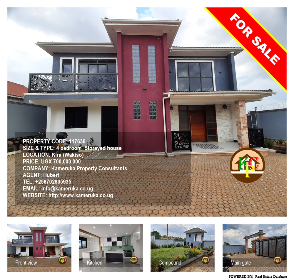 4 bedroom Storeyed house  for sale in Kira Wakiso Uganda, code: 117636