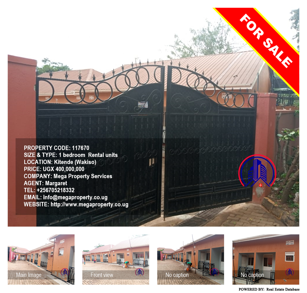 1 bedroom Rental units  for sale in Kitende Wakiso Uganda, code: 117670