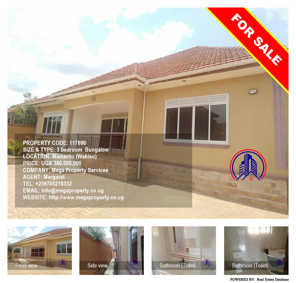 3 bedroom Bungalow  for sale in Mamerito Wakiso Uganda, code: 117690