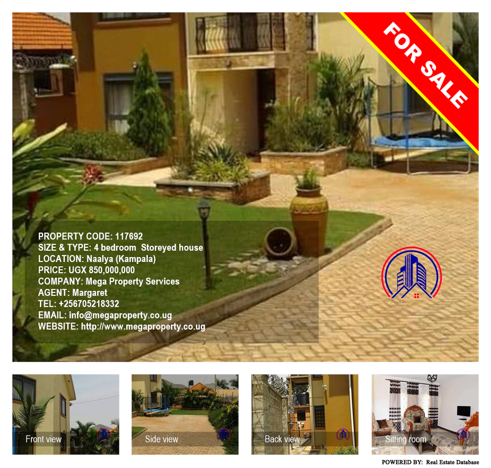 4 bedroom Storeyed house  for sale in Naalya Kampala Uganda, code: 117692