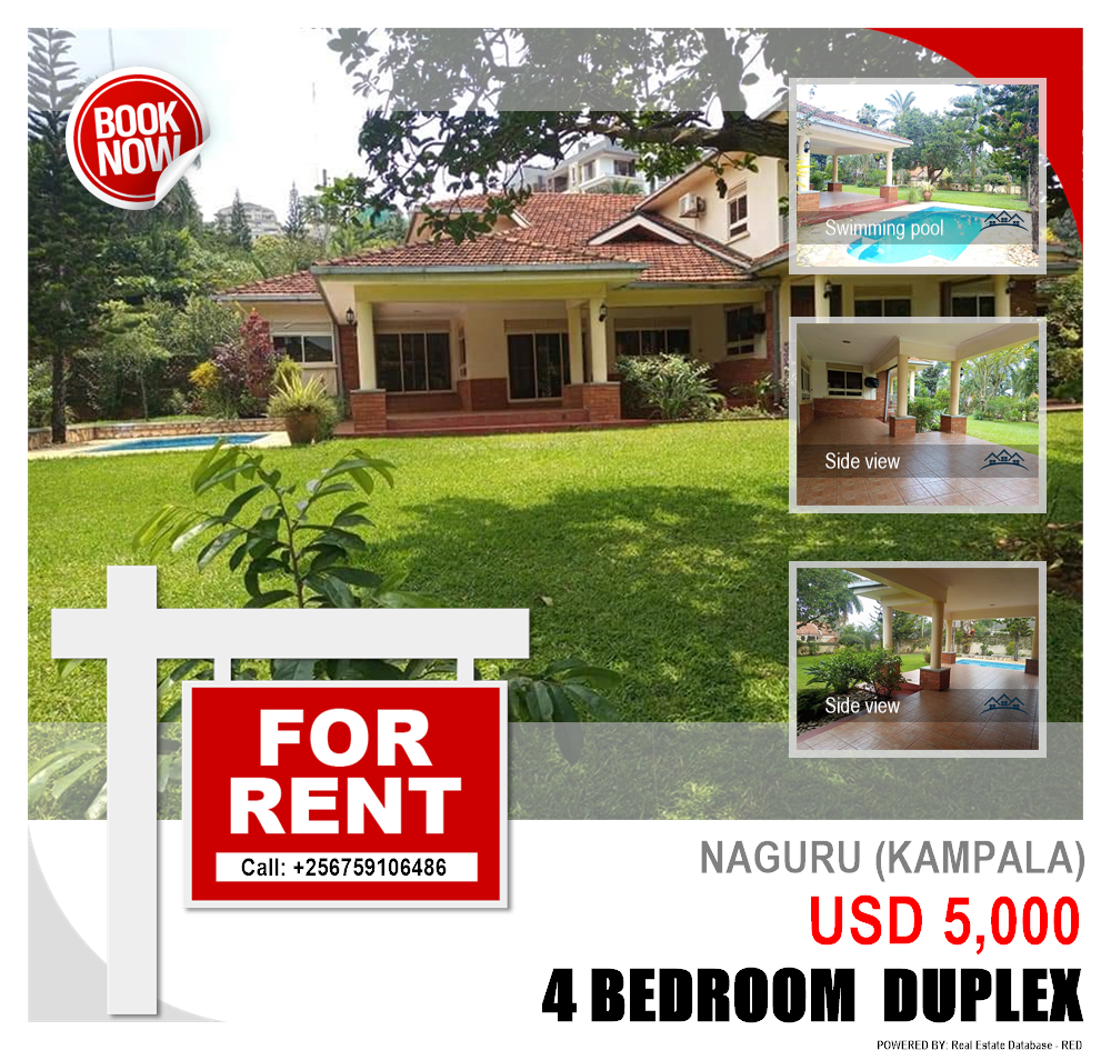 4 bedroom Duplex  for rent in Naguru Kampala Uganda, code: 117711