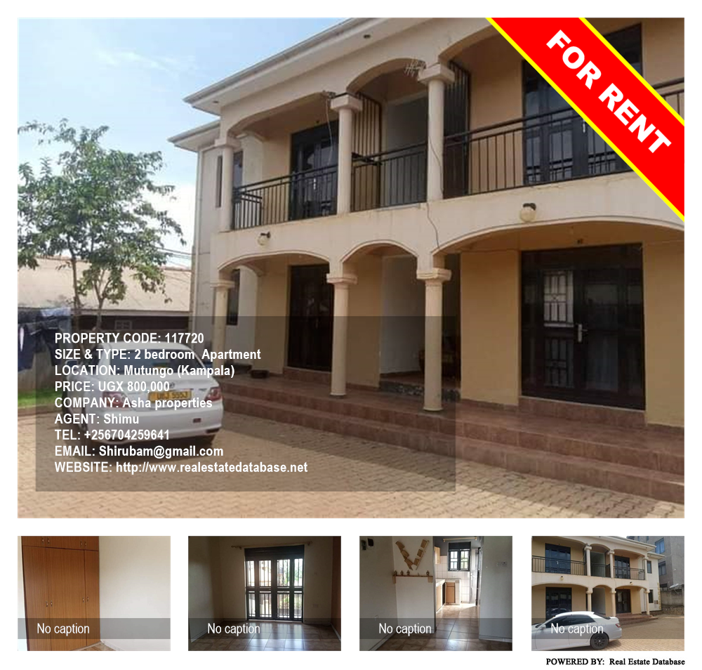 2 bedroom Apartment  for rent in Mutungo Kampala Uganda, code: 117720