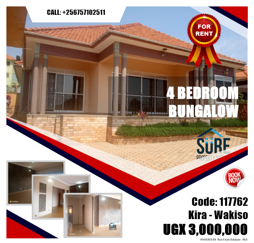 4 bedroom Bungalow  for rent in Kira Wakiso Uganda, code: 117762