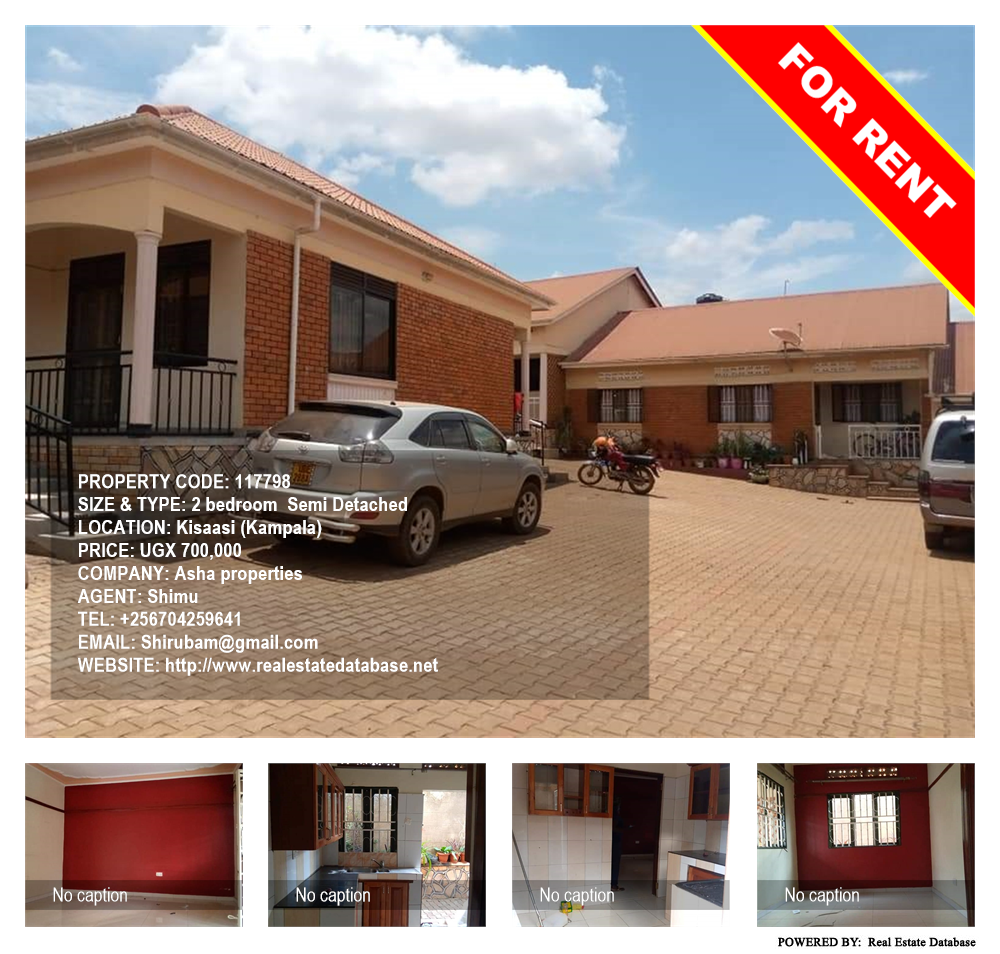 2 bedroom Semi Detached  for rent in Kisaasi Kampala Uganda, code: 117798