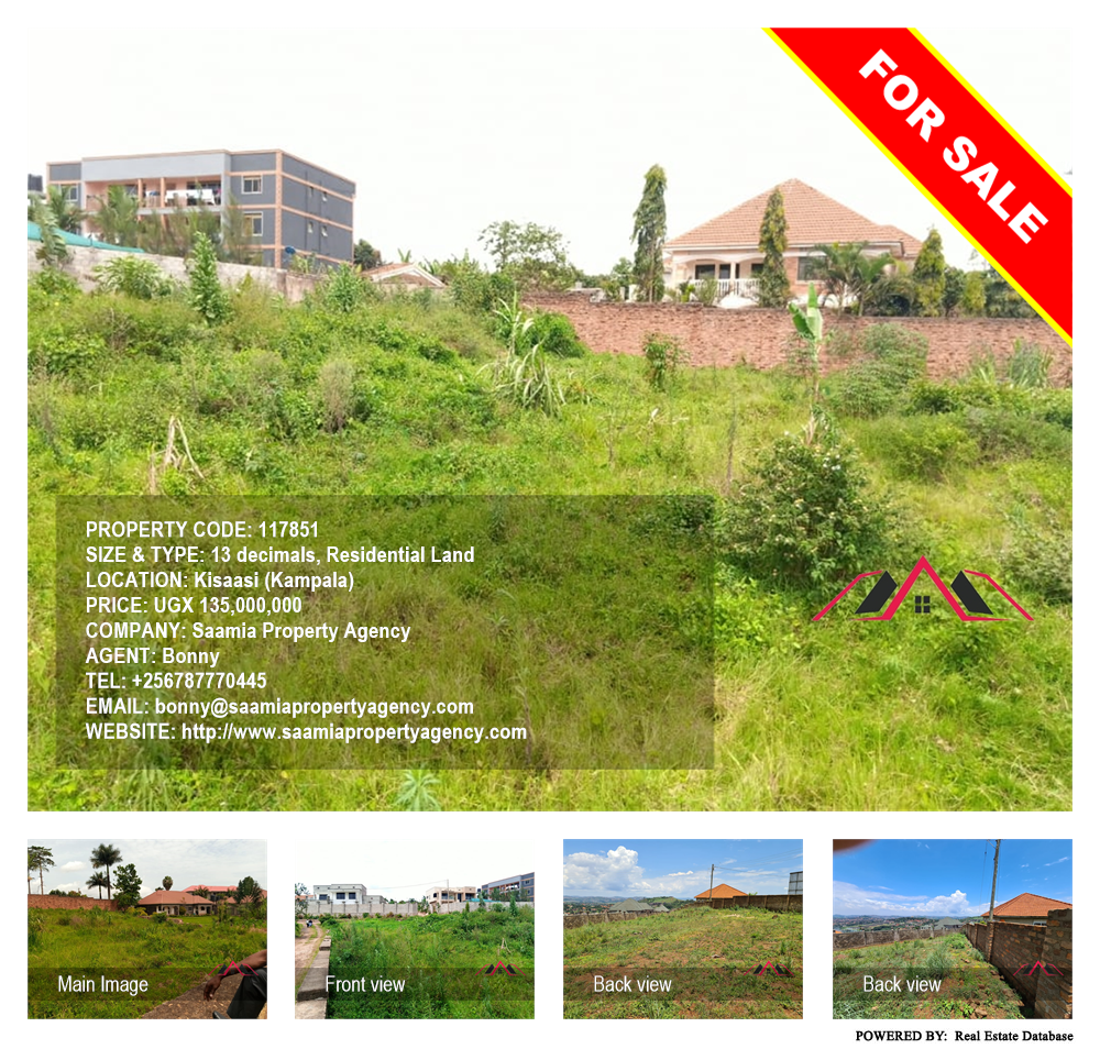 Residential Land  for sale in Kisaasi Kampala Uganda, code: 117851