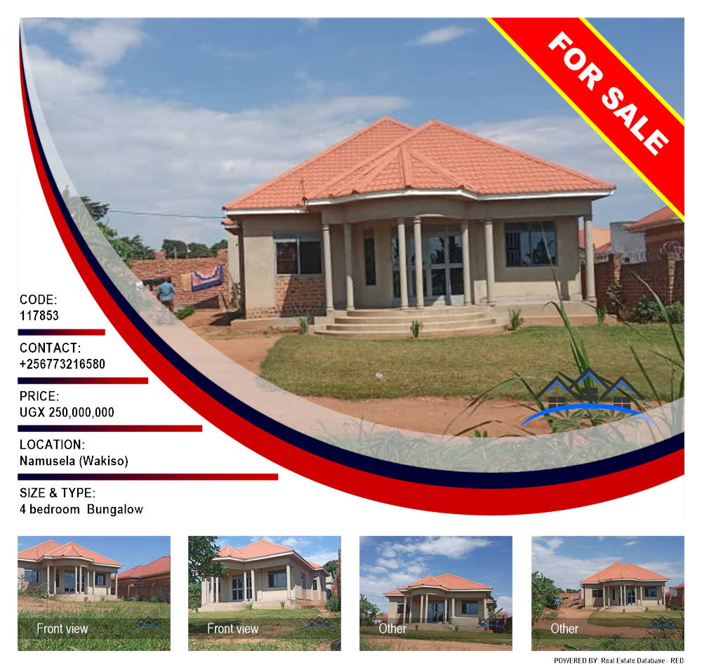 4 bedroom Bungalow  for sale in Namusela Wakiso Uganda, code: 117853