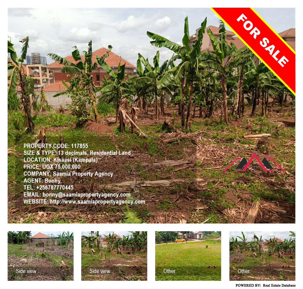Residential Land  for sale in Kisaasi Kampala Uganda, code: 117855