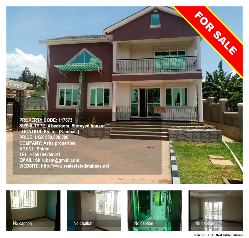 4 bedroom Storeyed house  for sale in Kyanja Kampala Uganda, code: 117873