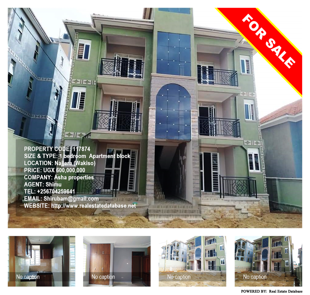 1 bedroom Apartment block  for sale in Najjera Wakiso Uganda, code: 117874
