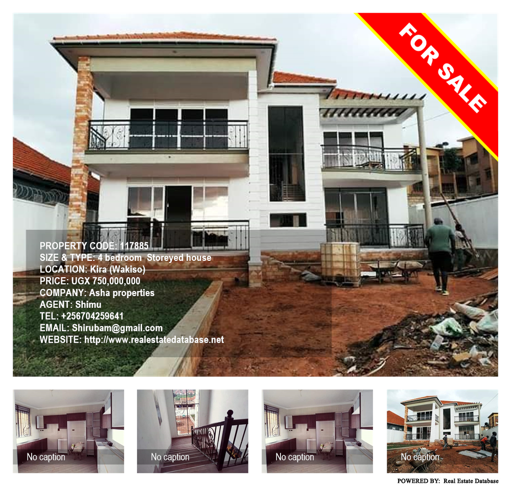 4 bedroom Storeyed house  for sale in Kira Wakiso Uganda, code: 117885