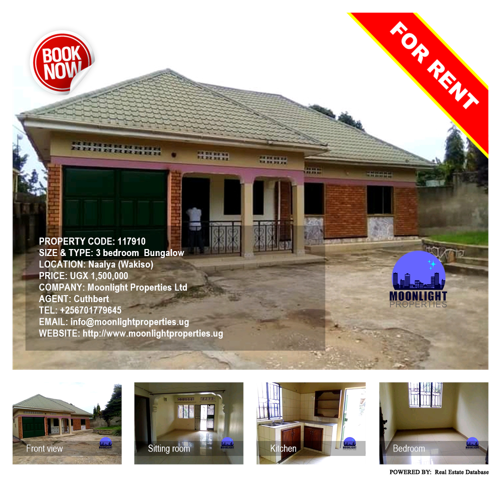 3 bedroom Bungalow  for rent in Naalya Wakiso Uganda, code: 117910