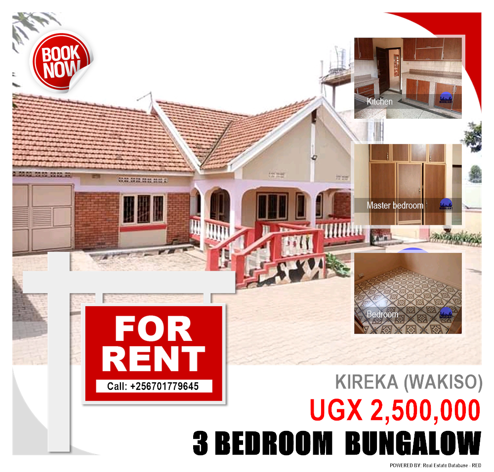 3 bedroom Bungalow  for rent in Kireka Wakiso Uganda, code: 117915