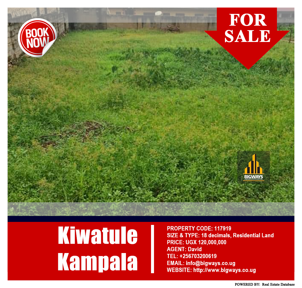 Residential Land  for sale in Kiwaatule Kampala Uganda, code: 117919