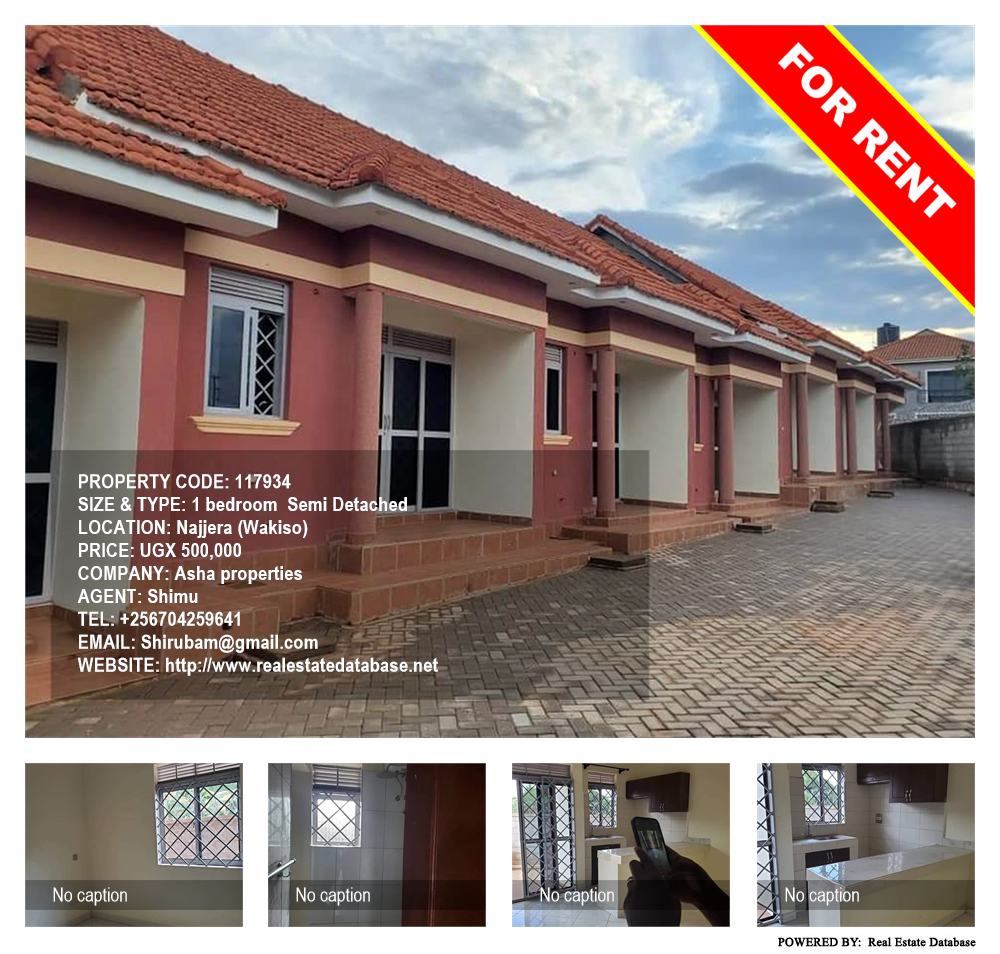 1 bedroom Semi Detached  for rent in Najjera Wakiso Uganda, code: 117934