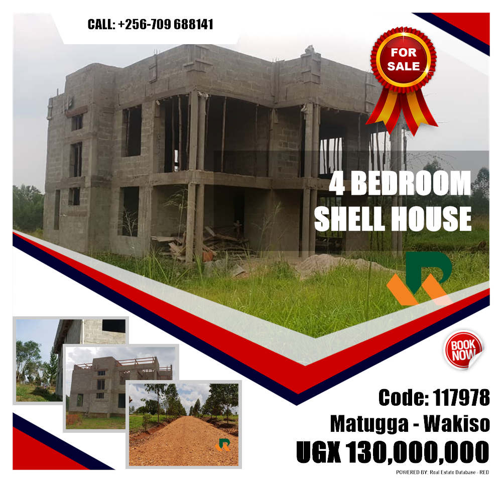 4 bedroom Shell House  for sale in Matugga Wakiso Uganda, code: 117978