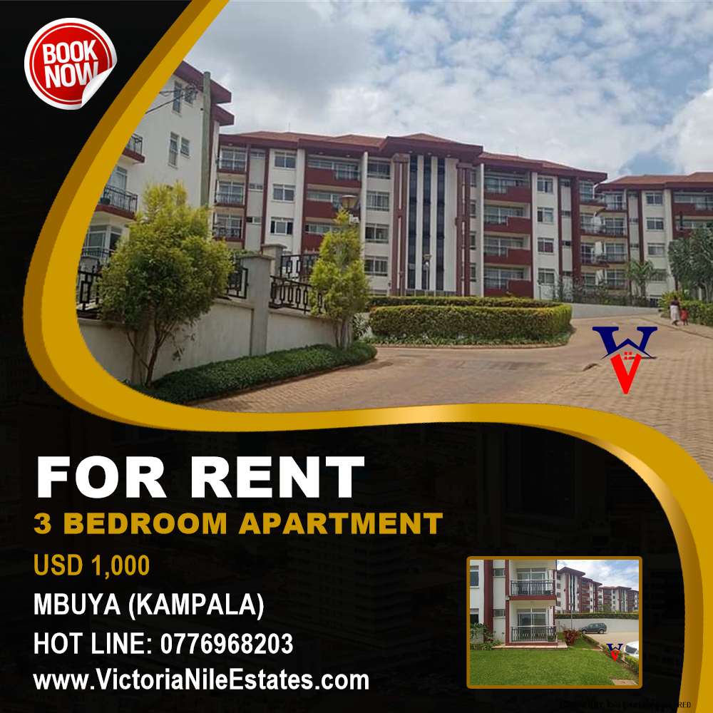 3 bedroom Apartment  for rent in Mbuya Kampala Uganda, code: 118012