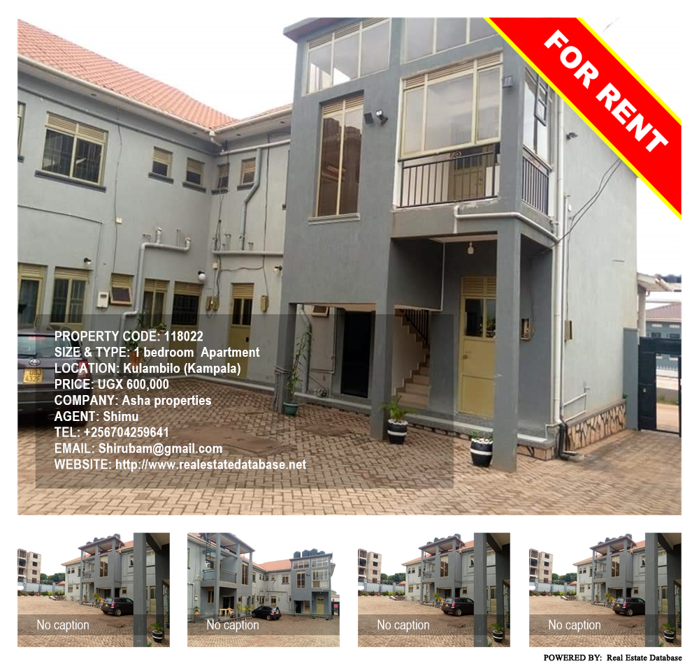 1 bedroom Apartment  for rent in Kulambilo Kampala Uganda, code: 118022