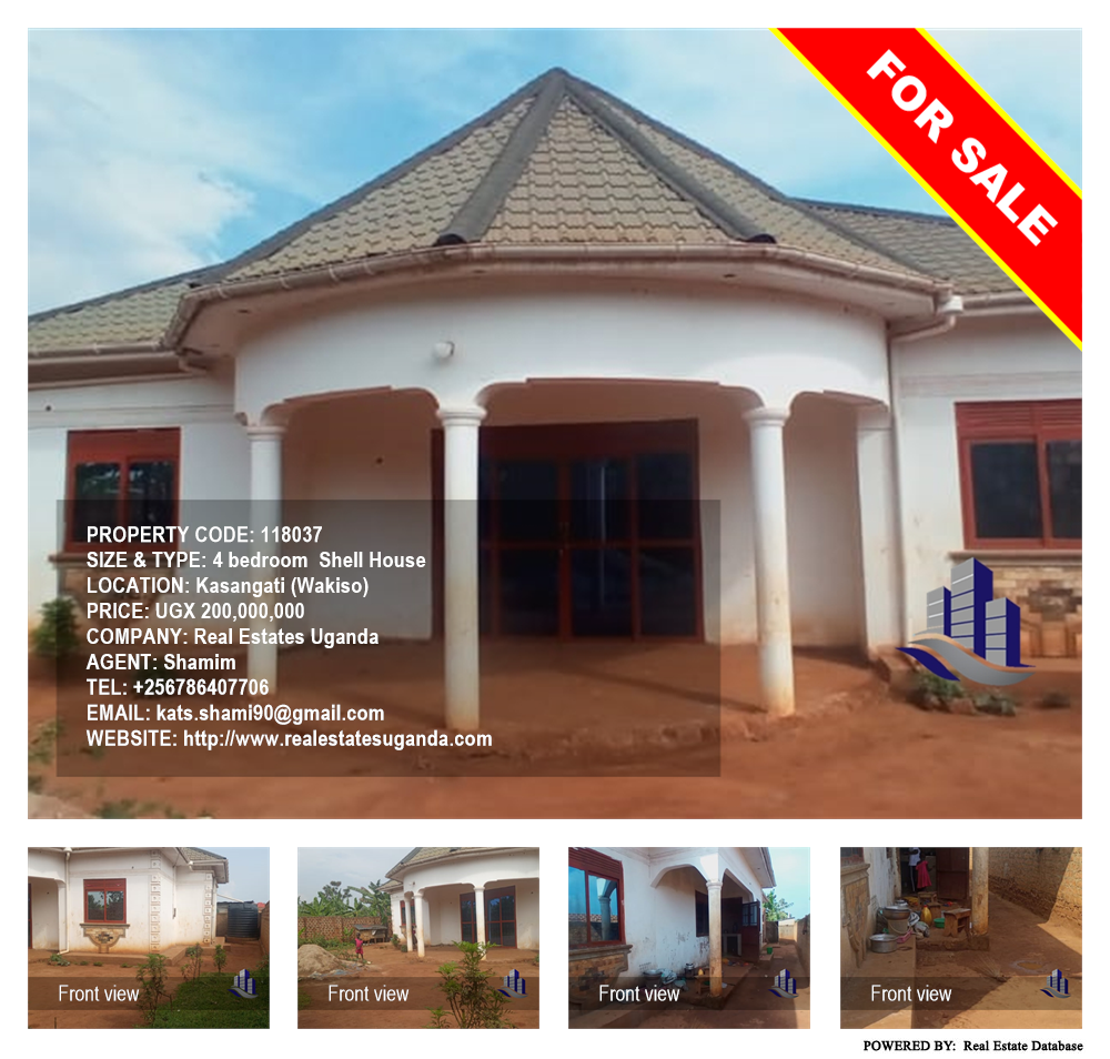 4 bedroom Shell House  for sale in Kasangati Wakiso Uganda, code: 118037
