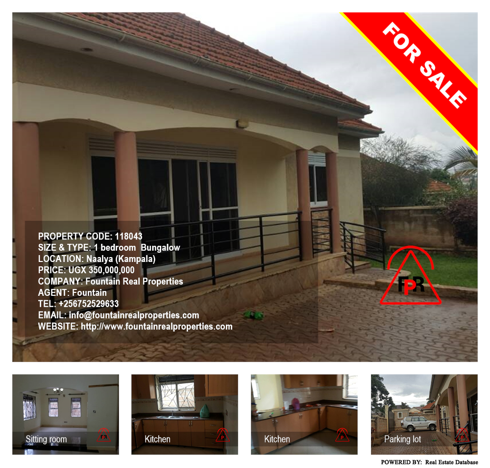 1 bedroom Bungalow  for sale in Naalya Kampala Uganda, code: 118043