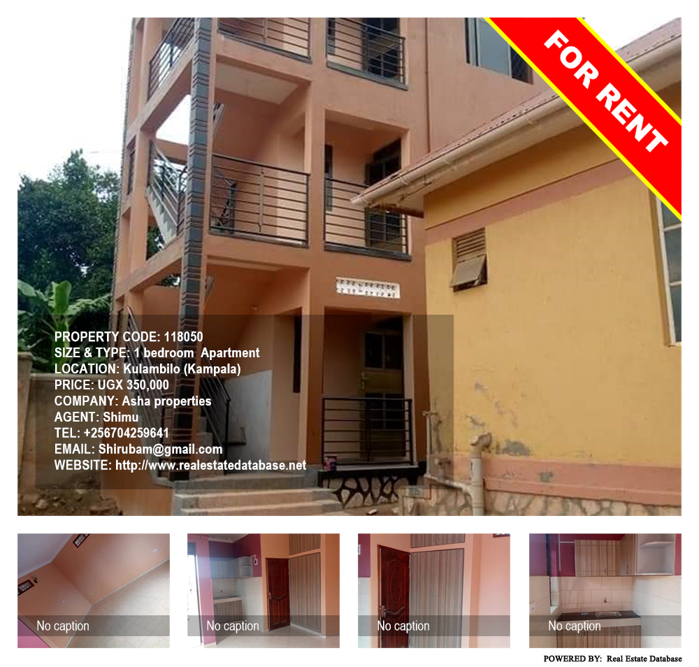1 bedroom Apartment  for rent in Kulambilo Kampala Uganda, code: 118050