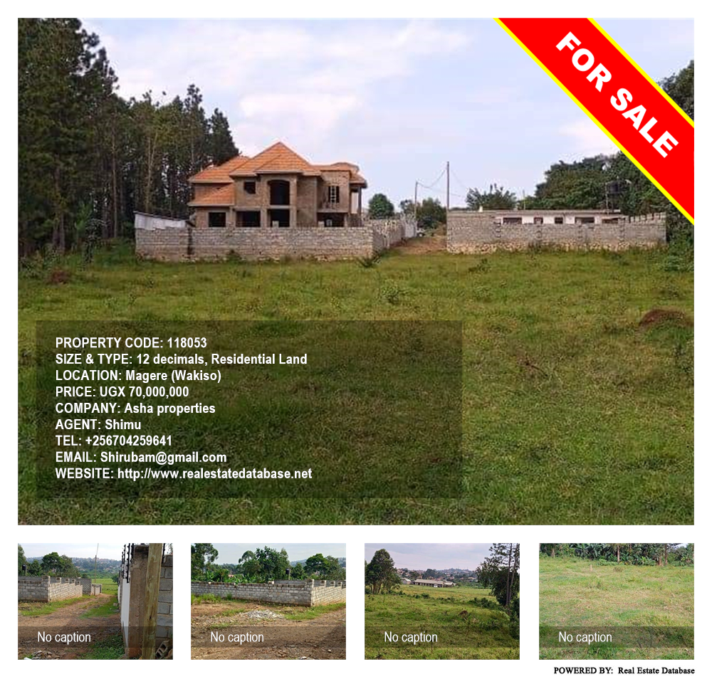 Residential Land  for sale in Magere Wakiso Uganda, code: 118053