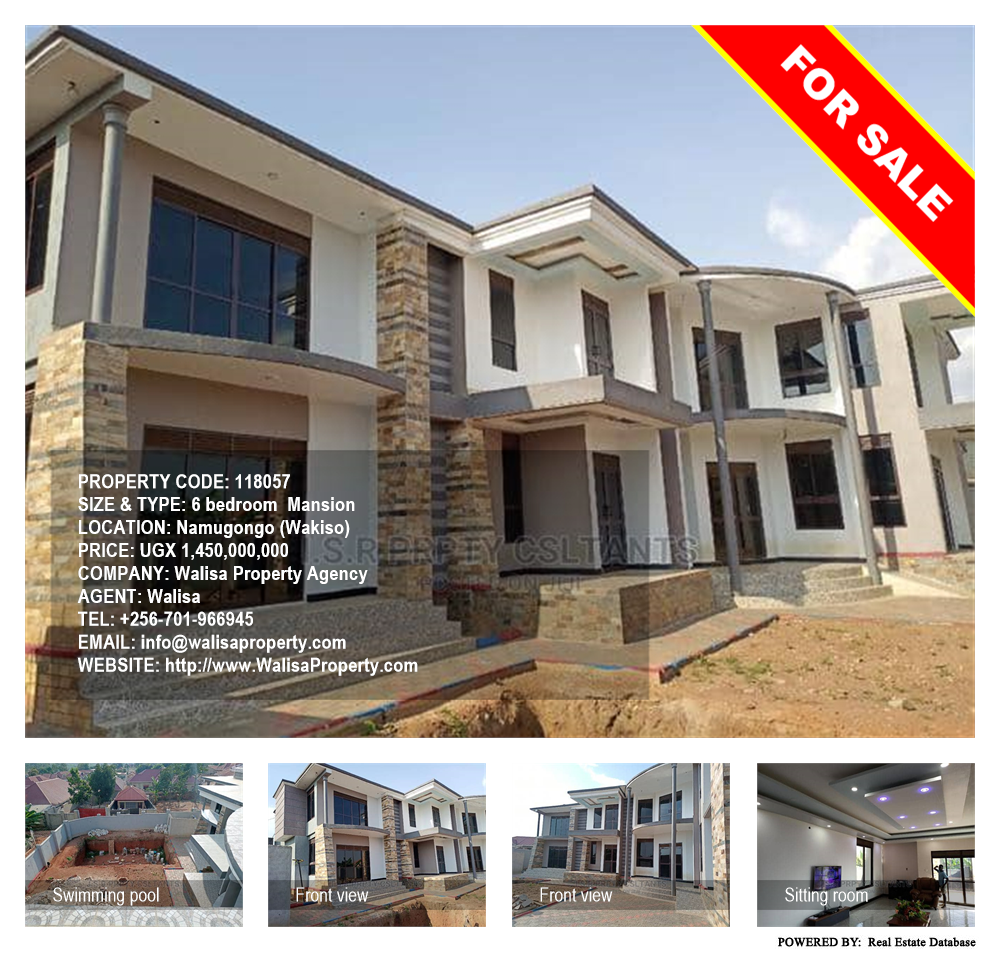 6 bedroom Mansion  for sale in Namugongo Wakiso Uganda, code: 118057