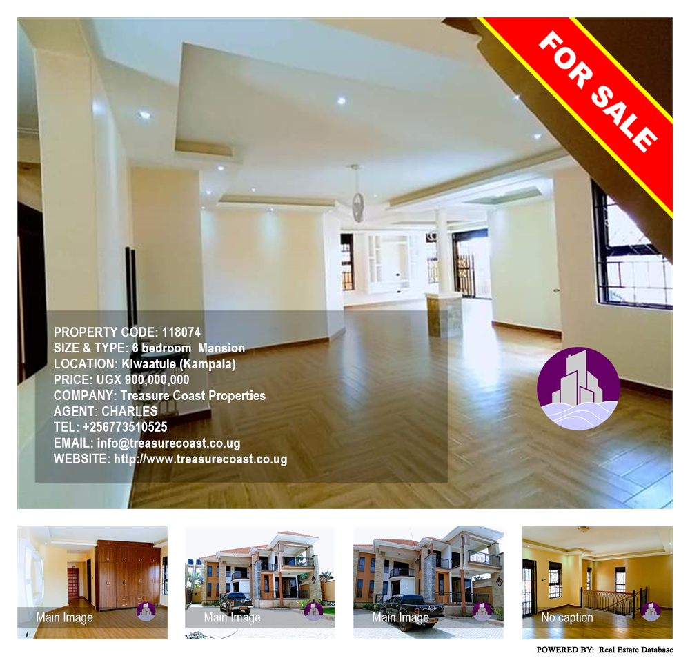 6 bedroom Mansion  for sale in Kiwaatule Kampala Uganda, code: 118074