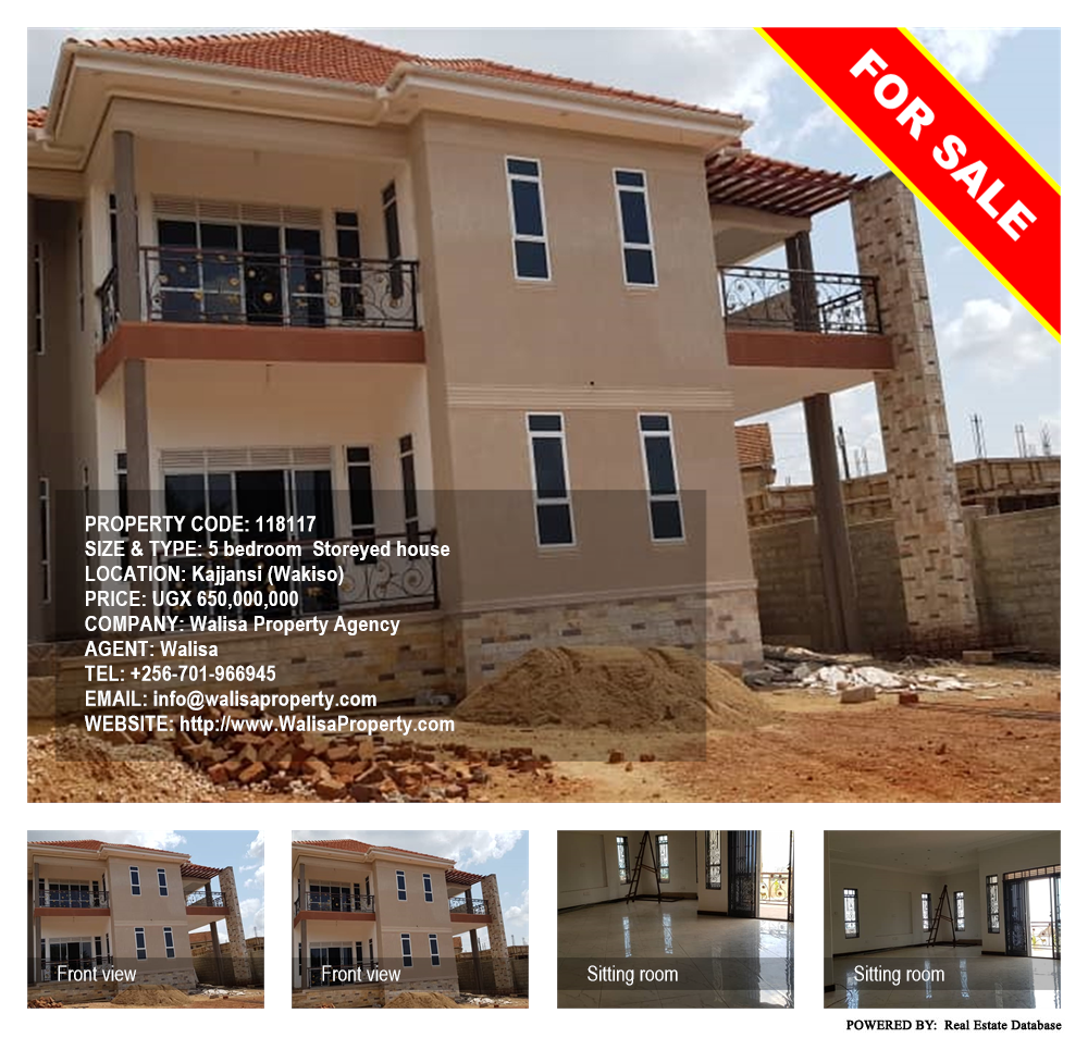 5 bedroom Storeyed house  for sale in Kajjansi Wakiso Uganda, code: 118117