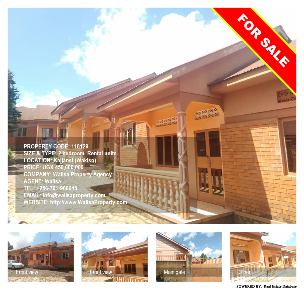 2 bedroom Rental units  for sale in Kajjansi Wakiso Uganda, code: 118129
