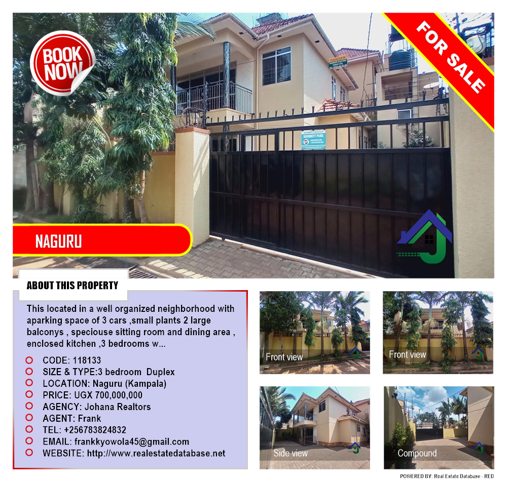 3 bedroom Duplex  for sale in Naguru Kampala Uganda, code: 118133