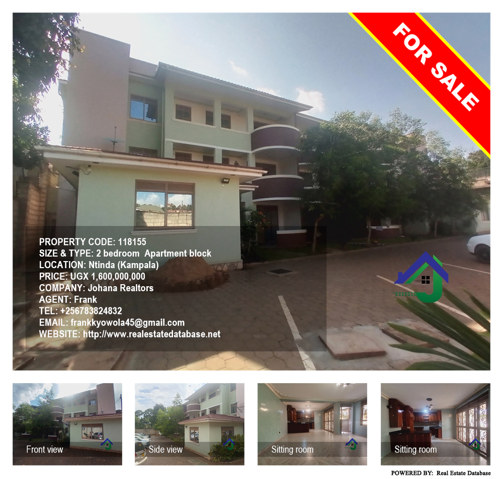 2 bedroom Apartment block  for sale in Ntinda Kampala Uganda, code: 118155