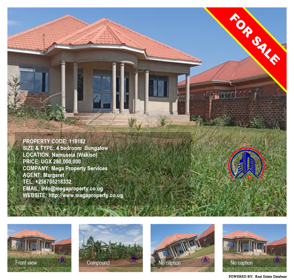 4 bedroom Bungalow  for sale in Namusela Wakiso Uganda, code: 118182