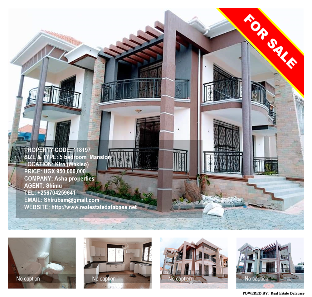 5 bedroom Mansion  for sale in Kira Wakiso Uganda, code: 118197