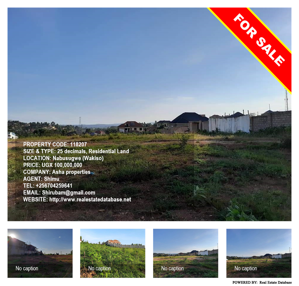 Residential Land  for sale in Nabusugwe Wakiso Uganda, code: 118207