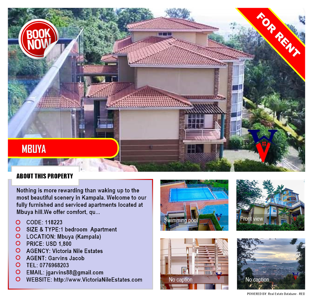1 bedroom Apartment  for rent in Mbuya Kampala Uganda, code: 118223
