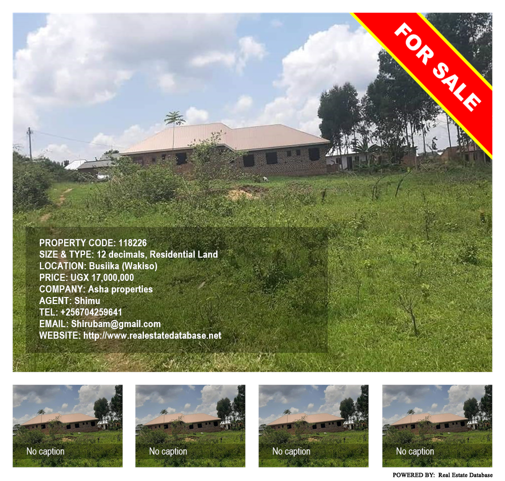 Residential Land  for sale in Busiika Wakiso Uganda, code: 118226