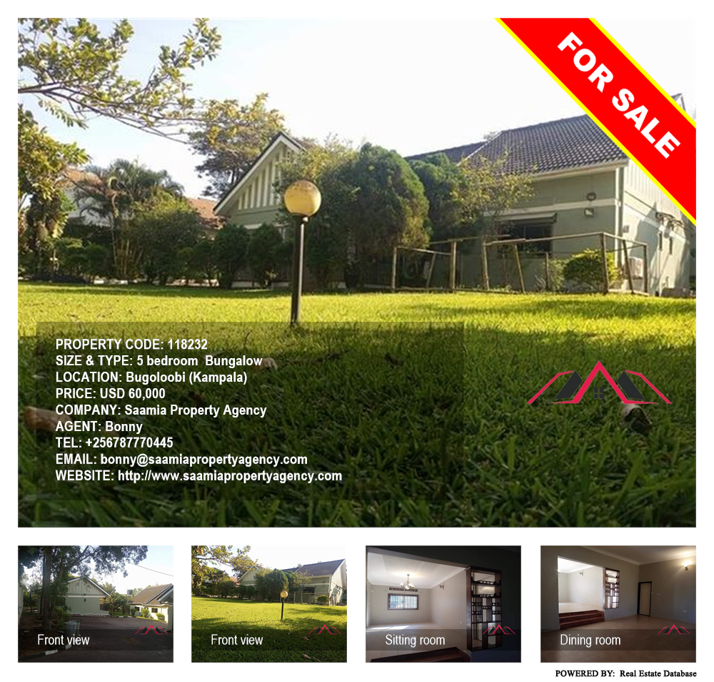 5 bedroom Bungalow  for sale in Bugoloobi Kampala Uganda, code: 118232