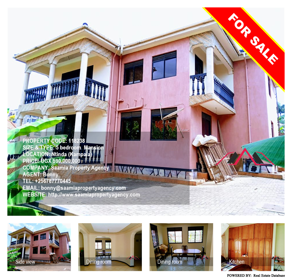 5 bedroom Mansion  for sale in Ntinda Kampala Uganda, code: 118238
