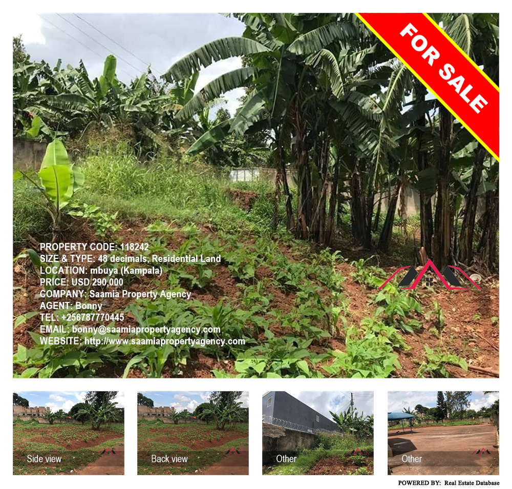 Residential Land  for sale in Mbuya Kampala Uganda, code: 118242