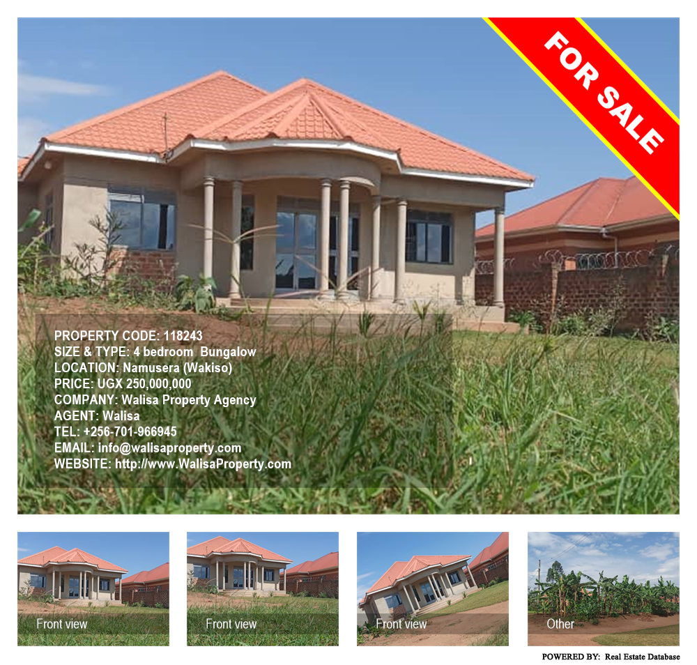 4 bedroom Bungalow  for sale in Namusera Wakiso Uganda, code: 118243