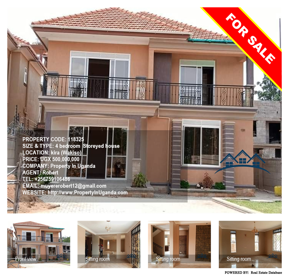 4 bedroom Storeyed house  for sale in Kira Wakiso Uganda, code: 118325