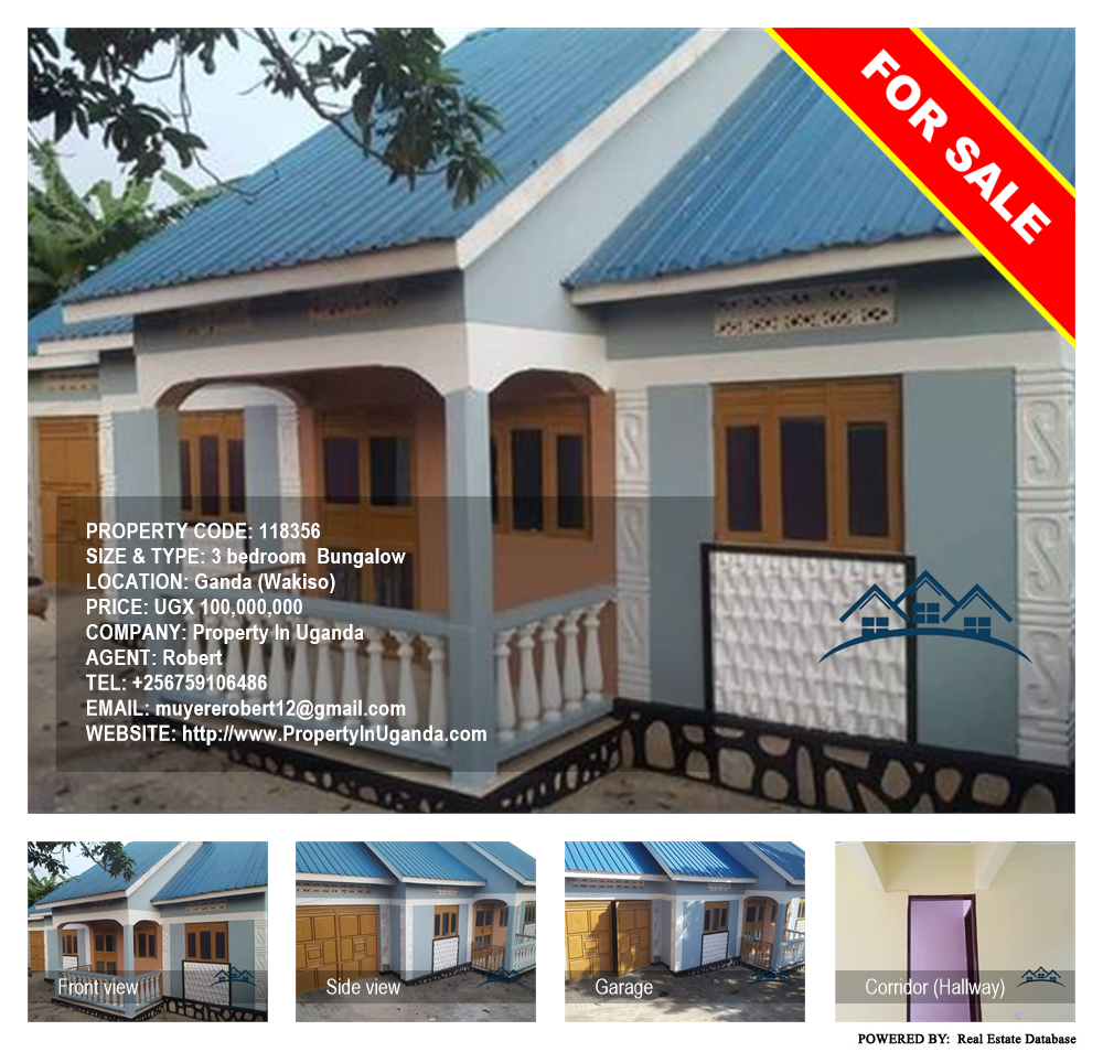 3 bedroom Bungalow  for sale in Gganda Wakiso Uganda, code: 118356