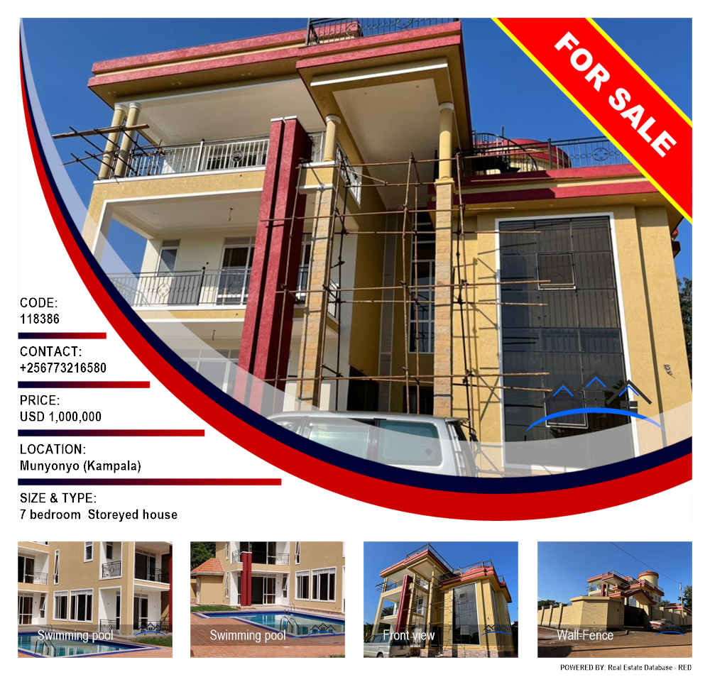 7 bedroom Storeyed house  for sale in Munyonyo Kampala Uganda, code: 118386